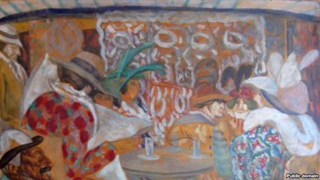 картина художника Бориса Григорьева "В ресторане"